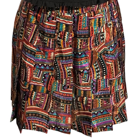 Vintage Tail Multi-Color Geometric Print Pleated Tennis Skirt - Size 10 - EUC - Picture 5 of 10
